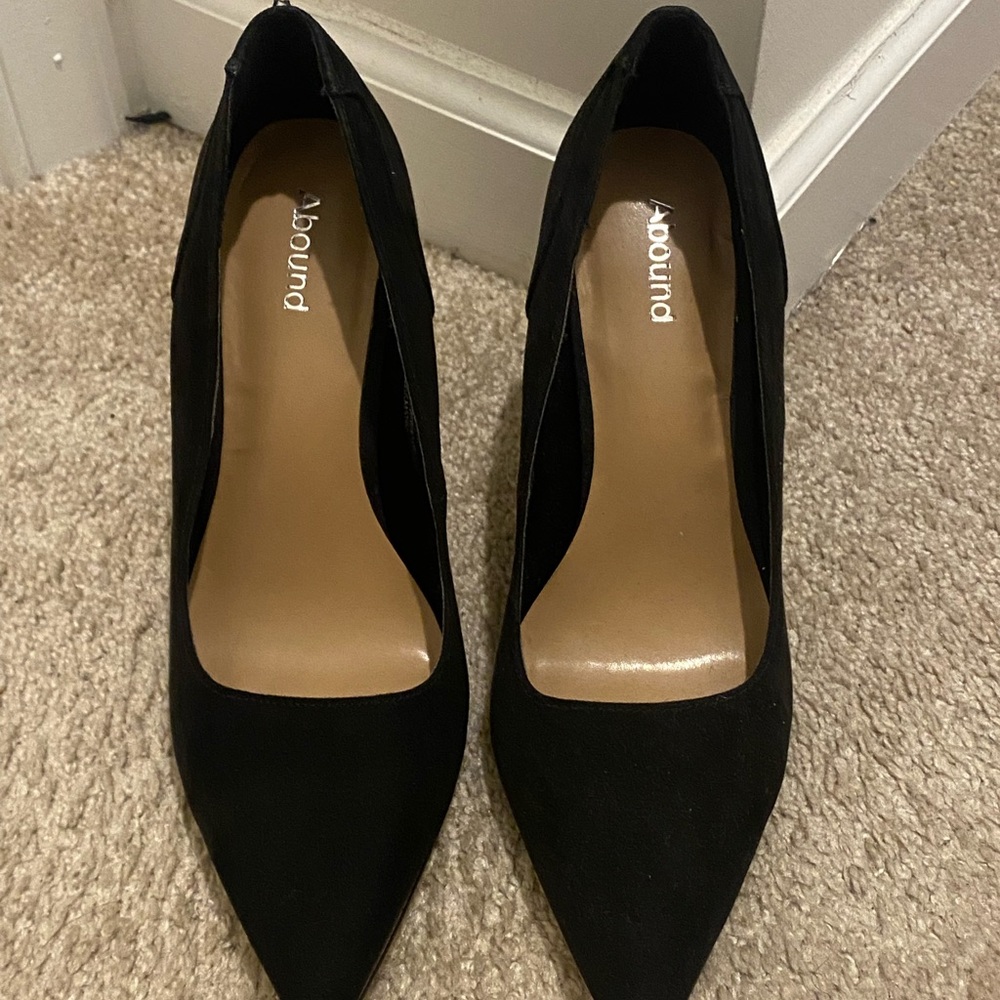 Abound Black Faux Leather Pump Heels